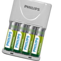 Carregador De Pilhas Philips Com 4 Pilhas AA de 2450mah