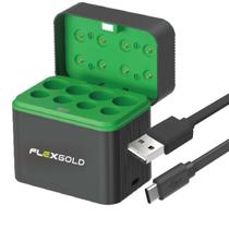 Carregador De Pilhas Usb C Com Indicador De Carga Led Turbo Carregador De Pilhas Usb C Com Indicador De Carga Led Turbo