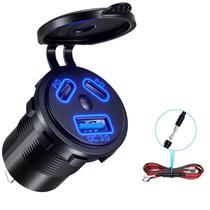 Carregador de saída USB KEWIG 12V com Quick Charge 3.0 e PD Type-C