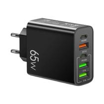 Carregador de Telefone 20W com 5 Portas USB e USB-C - Carga Rápida 3.0