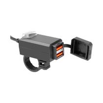 Carregador De Telefone Para Motocicleta À Prova d'Água Com Duas Entradas USB E Interruptor ON/OFF, Carregador De Telefone Para Motocicleta À Prova d'Água Com Duas Entradas USB E Interruptor ON/OFF,