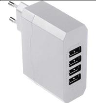 Carregador de Tomada 4 Entradas USB Bivolt 4.8A CB076 1 UN Multilaser Carregador de Tomada 4 Entradas USB Bivolt 4.8A CB076 1 UN Multilaser