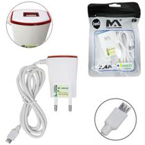 Carregador de tomada bivolt 2 em 1 saida usb e cabo v8 2.1a - DYNASTY Carregador de tomada bivolt 2 em 1 saida usb e cabo v8 2.1a - DYNASTY