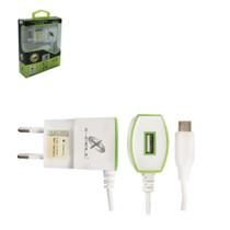 Carregador de tomada bivolt com luz + 1 saida usb 2a e cabo v8 x-cell 90cm - BAZZI