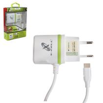 Carregador de tomada bivolt ultra rapido com 1 saida usb 2.8a e cabo tipo c x-cell 90cm