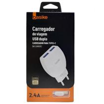 Carregador De Tomada Turbo Usb Duplo Auto-id Power Basike Car-0029