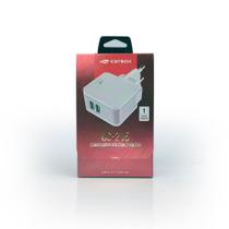 Carregador de Tomada Universal C3Tech UC-215WH Bivolt C/ 2xUSB 2,4A 12W - Branco