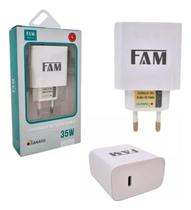Carregador de viagem 1 usb tipo cfca-pd35 fam