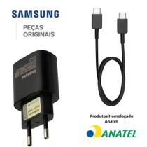 Carregador de Viagem Carga Rápida Entrada USB-C - com Cabo USB-C 80cm Samsung EP-TA800XBPGBR Original