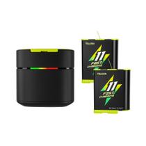 Carregador Duplo + 2 Baterias Carga Rápida para GoPro Hero 12 / 11 / 10 / 9 Black - Telesin Carregador Duplo + 2 Baterias Carga Rápida para GoPro Hero 12 / 11 / 10 / 9 Black - Telesin