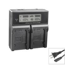 Carregador Duplo Canon Lp-E6 Carga Rápida E Visor Lcd Bivolt