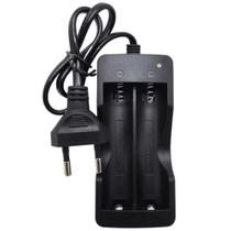 Carregador Duplo de Pilhas Baterias Recarregáveis 4.2v Li-Ion 18650 Bivolt Para Lanternas CARREGAF