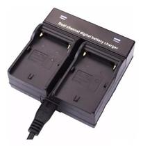 Carregador Duplo P/ Bateria De Led Npf550 F570 Npf970 Sony