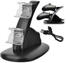 Carregador Duplo Para 2 Controle Compatível Com Xbox One Base suporte preto - kbc Carregador Duplo Para 2 Controle Compatível Com Xbox One Base suporte preto - kbc