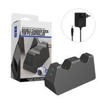 Carregador Duplo Para Controle DualSense Compatível Com PlayStation 5 Base Horizontal Preto - TechBrasil