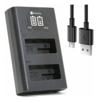 Carregador Duplo USB LP-E8 MemoryTec compatível com Canon SL1 / T2i / T3i / T4i / T5i / X4 / X5 / X6 / X7i