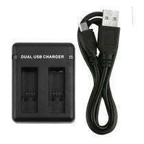 Carregador Duplo USB para Baterias GPR0 Hero 9 10 11 12 Black Carrega 2 Baterias Simultaneamente Carregador Duplo USB para Baterias GPR0 Hero 9 10 11 12 Black Carrega 2 Baterias Simultaneamente