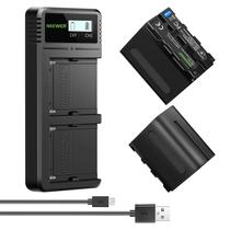Carregador Duplo USB Rápido NEEWER com 2 baterias NP-F970 de 6600mAh Carregador Duplo USB Rápido NEEWER com 2 baterias NP-F970 de 6600mAh