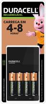 Carregador Duracell 4 Pilha Recarregável Aa 2500mah