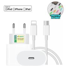 Carregador e Cabo 2 Metros Compativel iPhone 14 13 12 11 Turbo 20w Carga Rápida Anatel Com Garantia