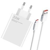 Carregador e cabo 33w carregamento rapido Compativel com os smartphones Mi9, Mi9 Pro, Mi9 T (k20), Mi9 T Pro