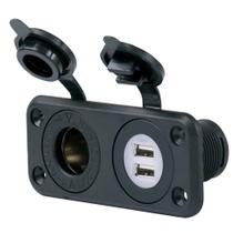 Carregador e receptáculo de 12 V Marinco SeaLink Deluxe Dual USB Carregador e receptáculo de 12 V Marinco SeaLink Deluxe Dual USB