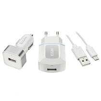 Carregador Elgin Usb Tomada + Veicular + Cabo Carregador Elgin Usb Tomada + Veicular + Cabo