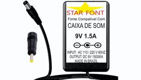 Carregador Fonte DC 9V para Amvox CD Player 590 e 595 - Bivolt 1500mA