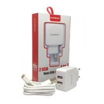 Carregador Fonte De Tomada Rapido Tipo C 5V 5.1A Usb Duplo1M - Kapbom Carregador Fonte De Tomada Rapido Tipo C 5V 5.1A Usb Duplo1M - Kapbom