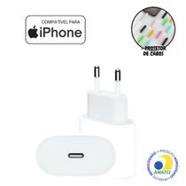 Carregador Fonte Tomada Compativel iPhone 11 12 13 14 15 16 Caixinha Usb-C 20W Adaptador Turbo MFI