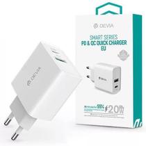 Carregador fonte usb-c 20w + usb quick charge turbo premium