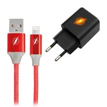 Carregador Gan 30w Flash e Cabo Usb A X Lightning Flash