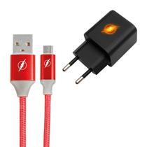 Carregador Gan 30w Flash e Cabo Usb A X Micro Usb Flash