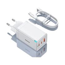 Carregador GAN 65W com Quick Charge 4.0/3.0 e USB-C PD - Carregamento Rápido para Laptop e iPhone 14/13