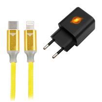 Carregador Gan Flash Cabo Usb C X Lightning Mulher Maravilha