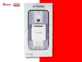 Carregador HI-Turbo IOS C/2 Adaptadores Celular + Cabo 1 Mt