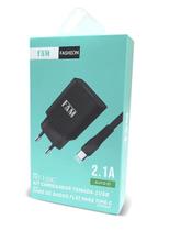 Carregador homologado 1ubs com cabo de dados flat para tipo c fkt-120c Carregador homologado 1ubs com cabo de dados flat para tipo c fkt-120c
