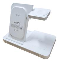 Carregador Indução Dock Station 3 Em 1 Celular Relógio Fone - Kaidi Carregador Indução Dock Station 3 Em 1 Celular Relógio Fone - Kaidi