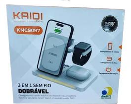 Carregador Indução Dock Station 3 Em 1 Celular Relógio Fone knc9097 - Kaidi