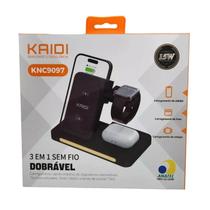 Carregador Indução Dock Station 3 Em 1 Celular Relógio Fone knc9097
