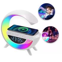 Carregador Indução Qi Luminária Rgb Led Som G Speaker Smart Carregador Indução Qi Luminária Rgb Led Som G Speaker Smart