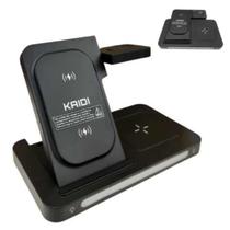 Carregador Indução Sem Fio 3 Em 1 Dock Station P/ Watch podS Kaidi KNC-9097 Carregador Indução Sem Fio 3 Em 1 Dock Station P/ Watch podS Kaidi KNC-9097