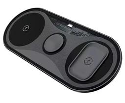 Carregador Indução Sem Fio 3 em 1 Portátil Celular Relógio Fone