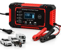 Carregador Inteligente De Bateria Automotiva 12v 6a Bivolt Carregador Inteligente De Bateria Automotiva 12v 6a Bivolt