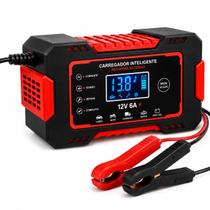 Carregador Inteligente de Bateria Automotiva 12V 6A Bivolt Portátil Recupera Baterias 4Ah a 100Ah para Carro Moto Caminhão Lancha Jetski Carregador Inteligente de Bateria Automotiva 12V 6A Bivolt Portátil Recupera Baterias 4Ah a 100Ah para Carro Moto Caminhão Lancha Jetski