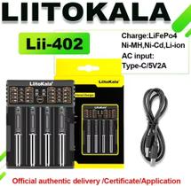 Carregador Inteligente LiitoKala Lii402 4 Slots para Liion, NiMH e LiFePO4 Carregador Inteligente LiitoKala Lii402 4 Slots para Liion, NiMH e LiFePO4