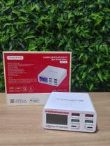 Carregador Inteligente Multifuncional 2 USB 2 QC 3.0 2 PD - Tomate MST-102 Carregador Inteligente Multifuncional 2 USB 2 QC 3.0 2 PD - Tomate MST-102