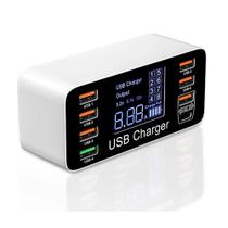 Carregador Inteligente Profissional Usb Fast Charger 8 Portas QC + PD 40W