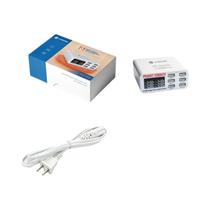 Carregador Inteligente USB De 6 Portas Com Display LCD SUNSHINE SS-304D Carregador Multiportas Para