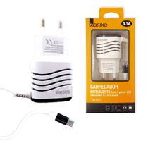 Carregador Inteligente V8 - Carregamento rápido - Duas portas USB